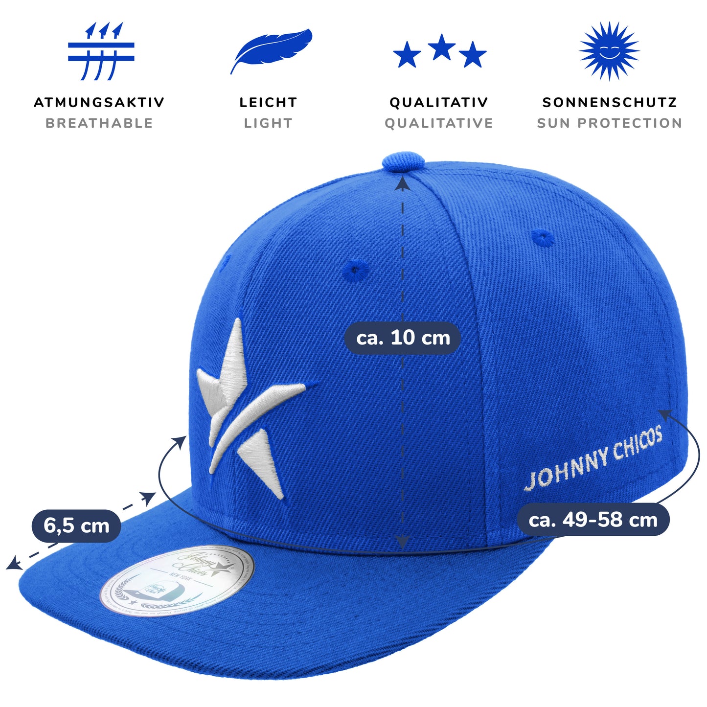Big Star Snapback - Royal Blue/White