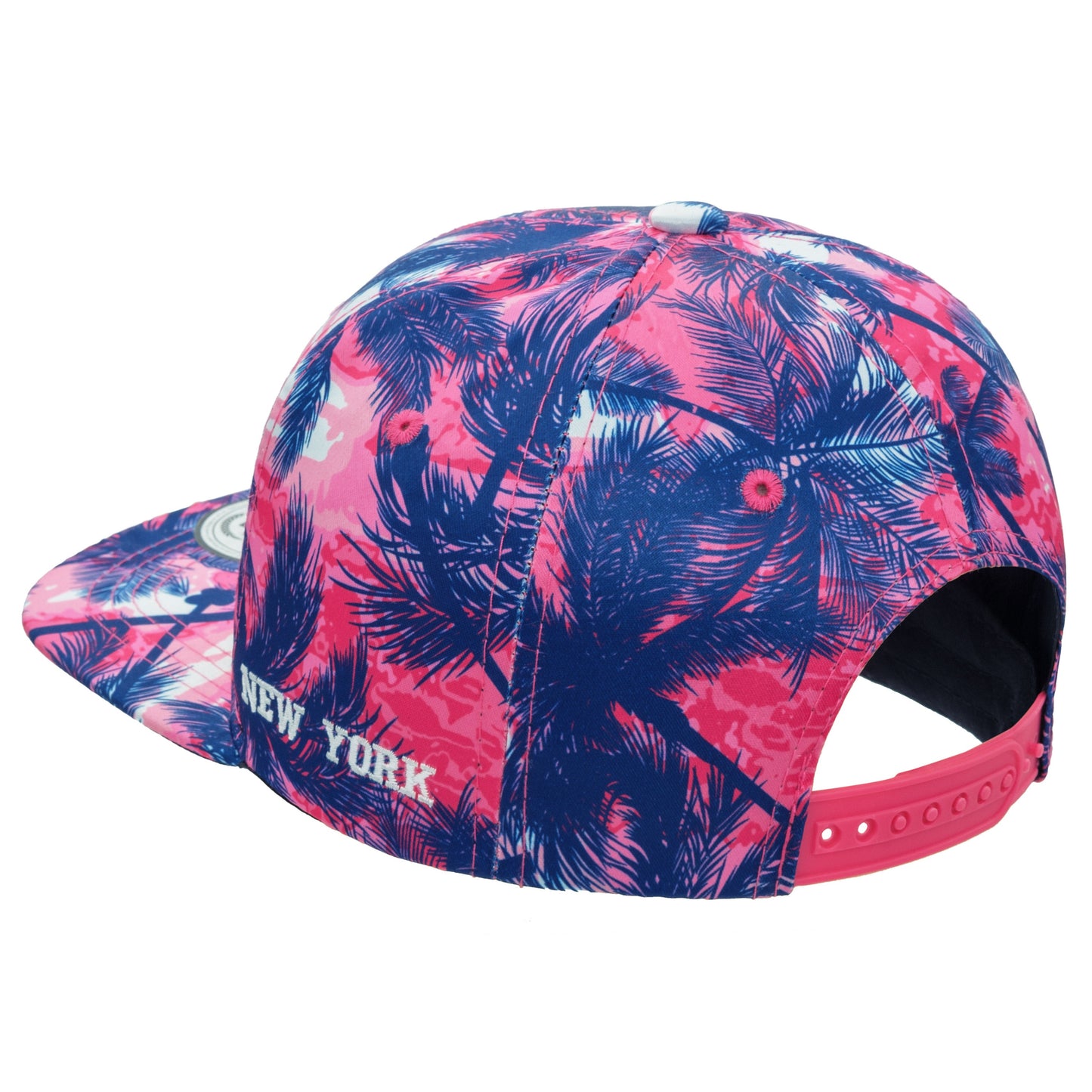 NY Snapback - Palm/Blue-Pink