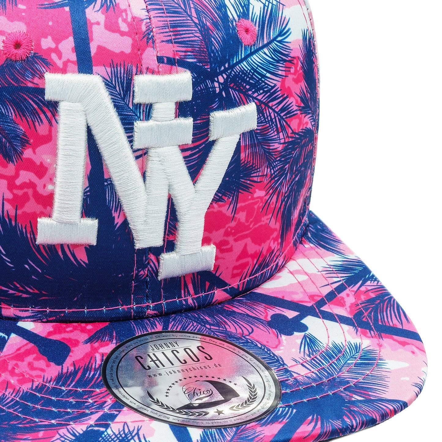 NY Snapback - Palm/Blue-Pink