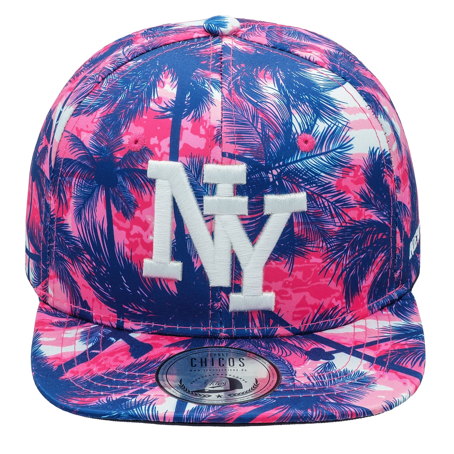 NY Snapback - Palm/Blue-Pink
