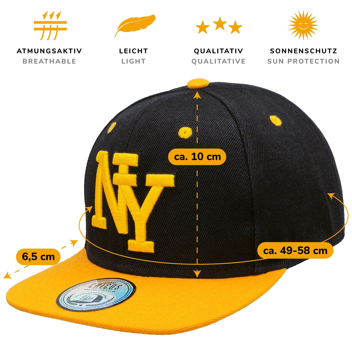 NY Snapback - Black/Yellow