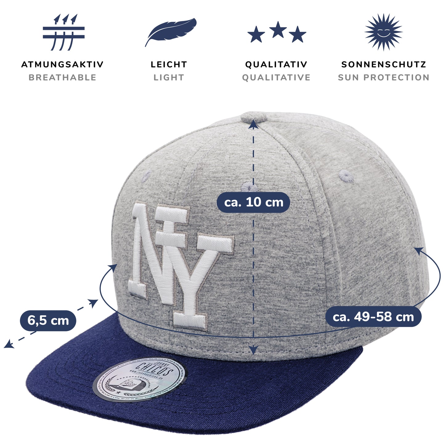 NY Snapback - Cotton/Navy
