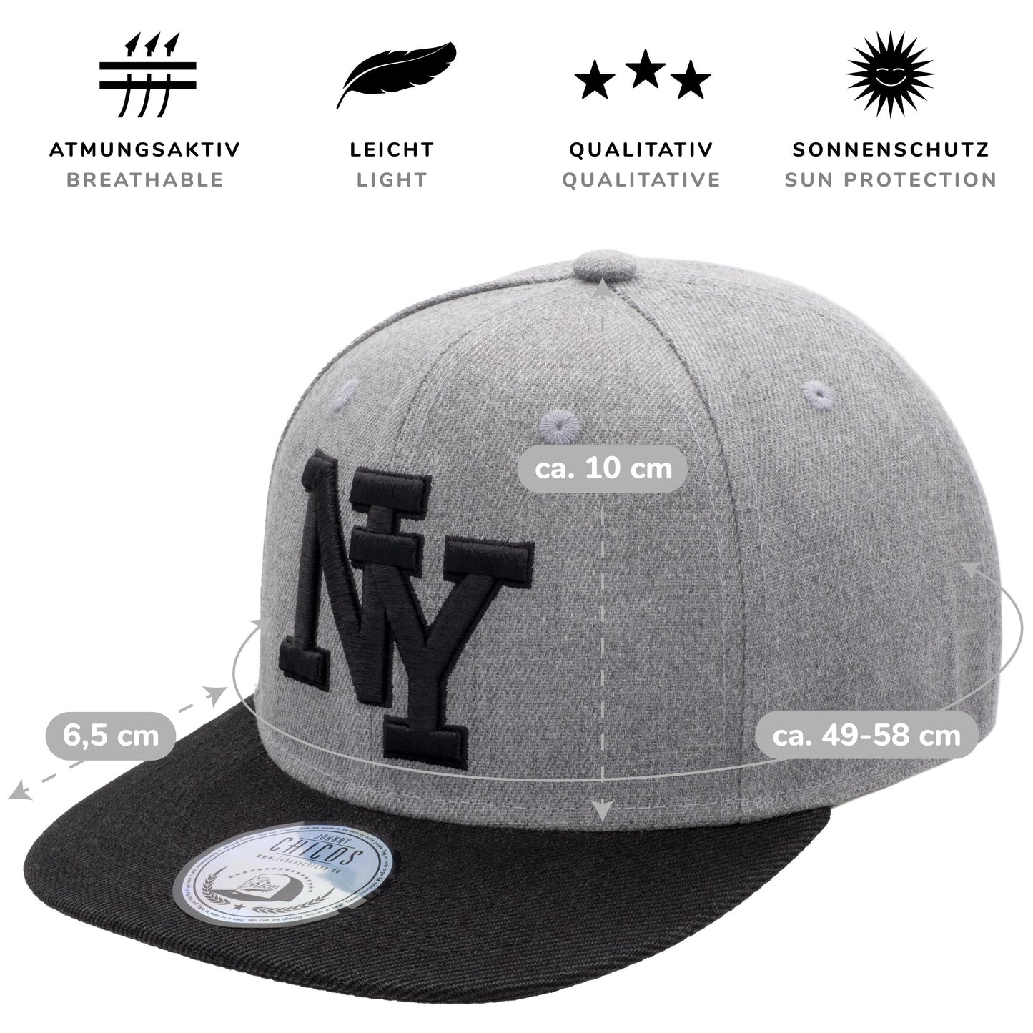 NY Snapback - Black/Grey