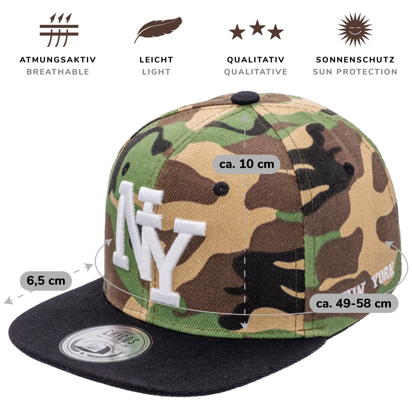 NY Snapback - Camouflage/Black