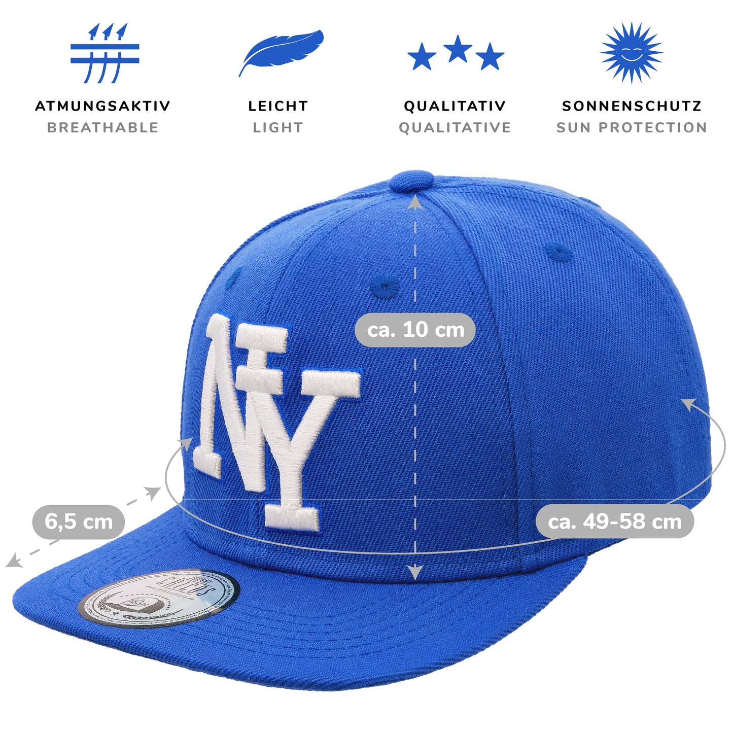NY Snapback - Royal Blue/White