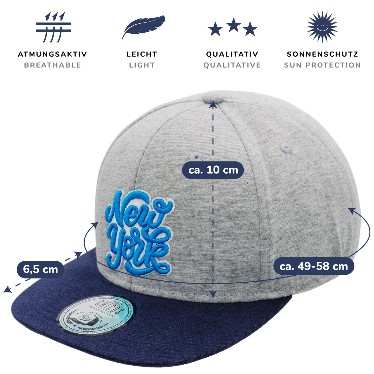 New York Snapback - Cotton/Navy