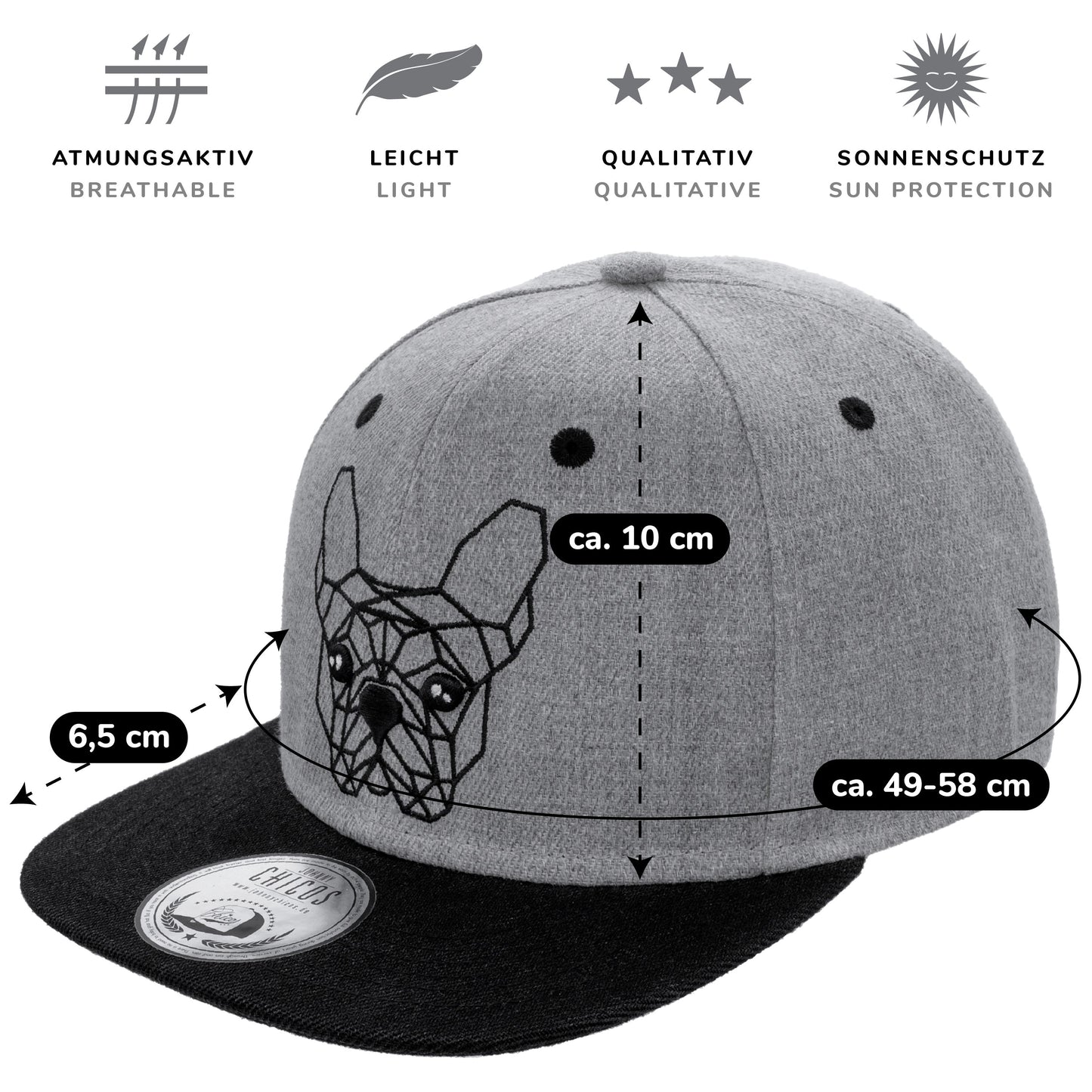 Dog Snapback - Grey/Black