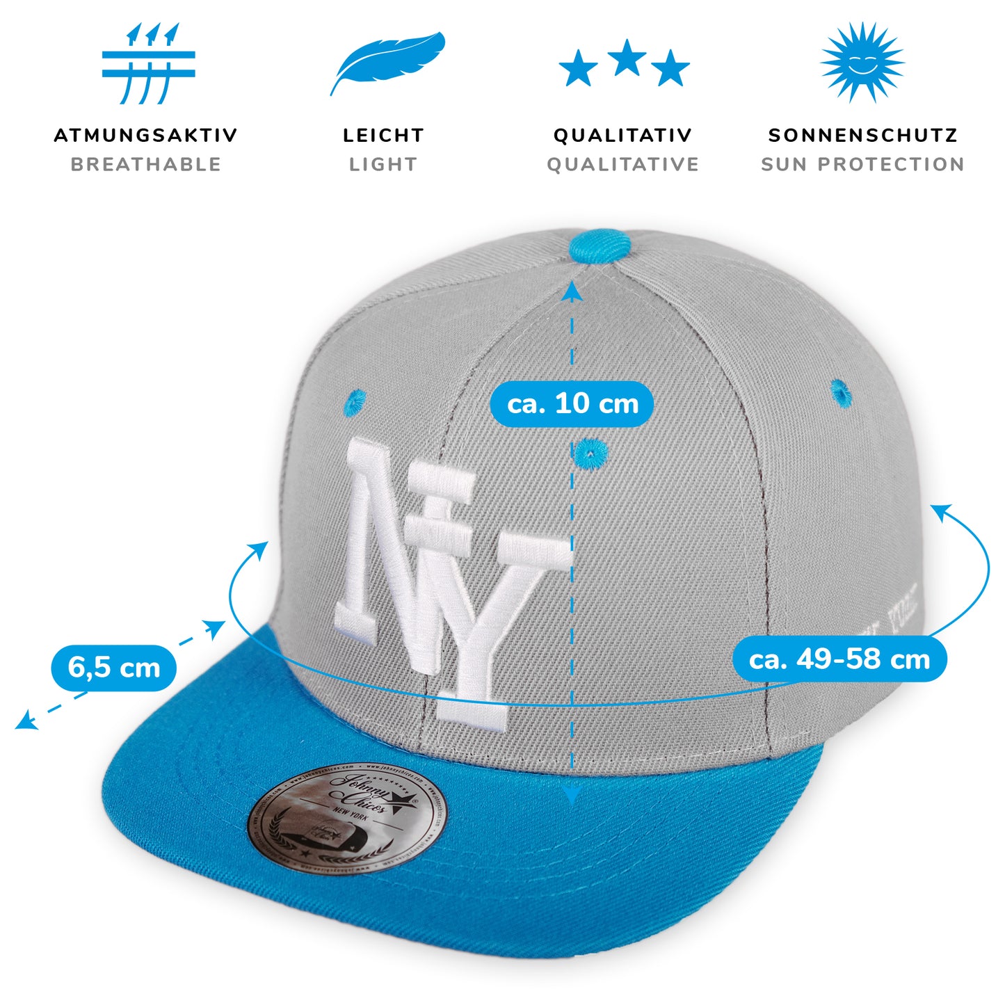 NY Snapback - Grey Sky Kids