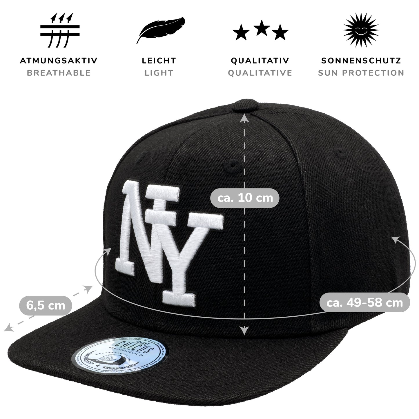 NY Snapback - Black/White