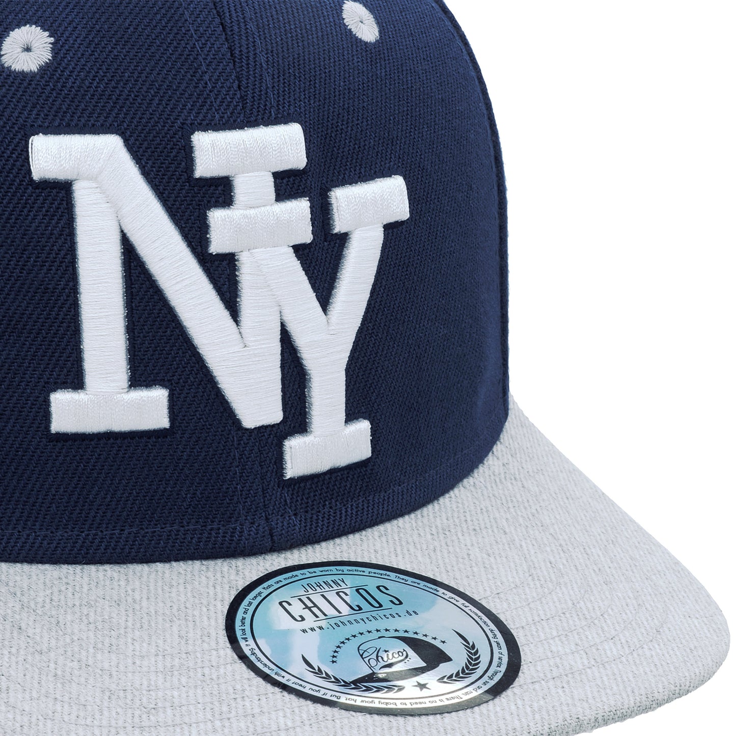 NY Snapback - Navy/Grey-White