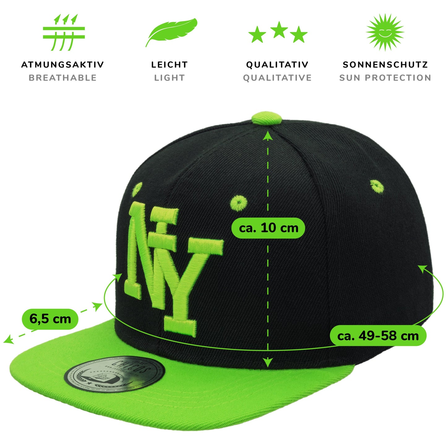 NY Snapback - Black/Green