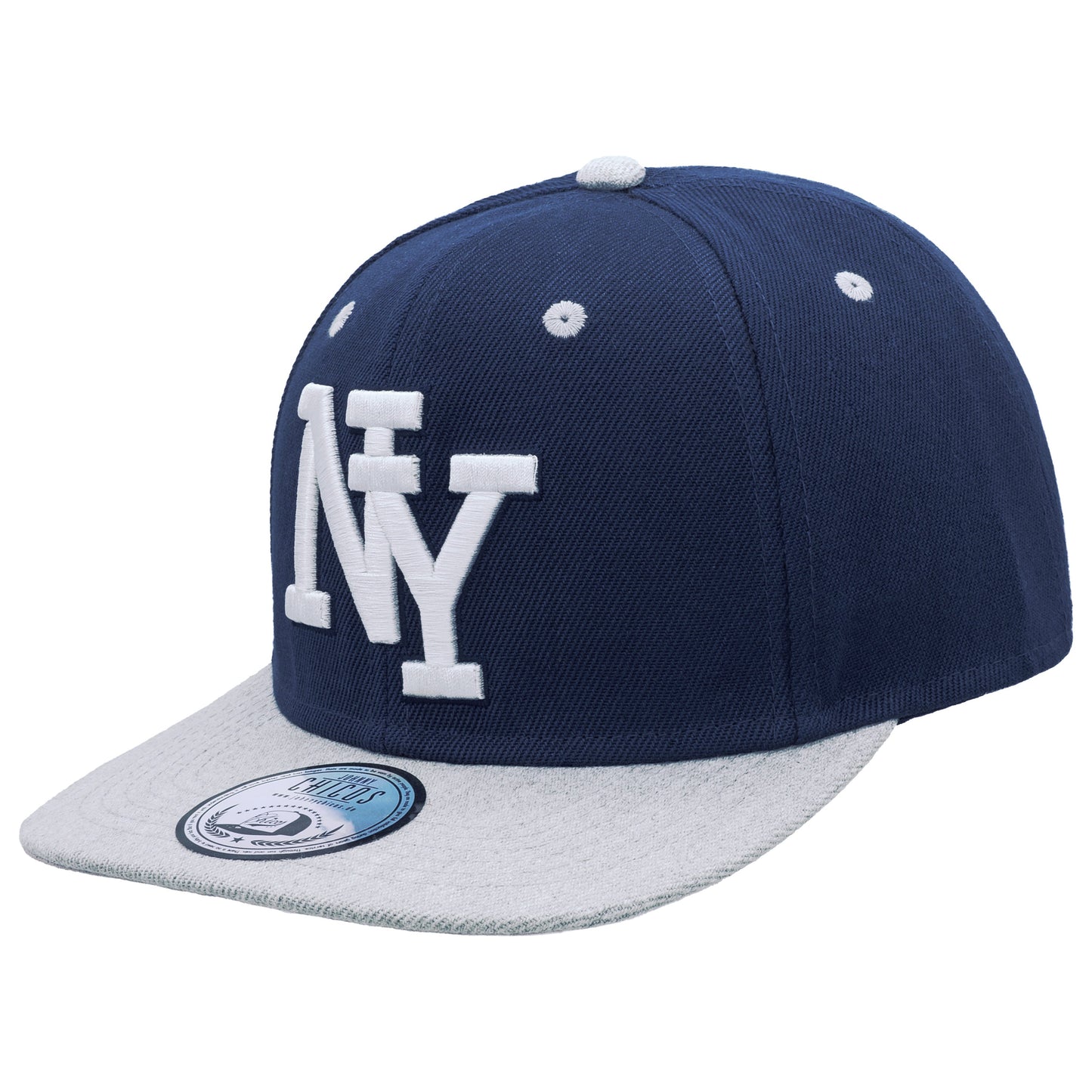 NY Snapback - Navy/Grey-White