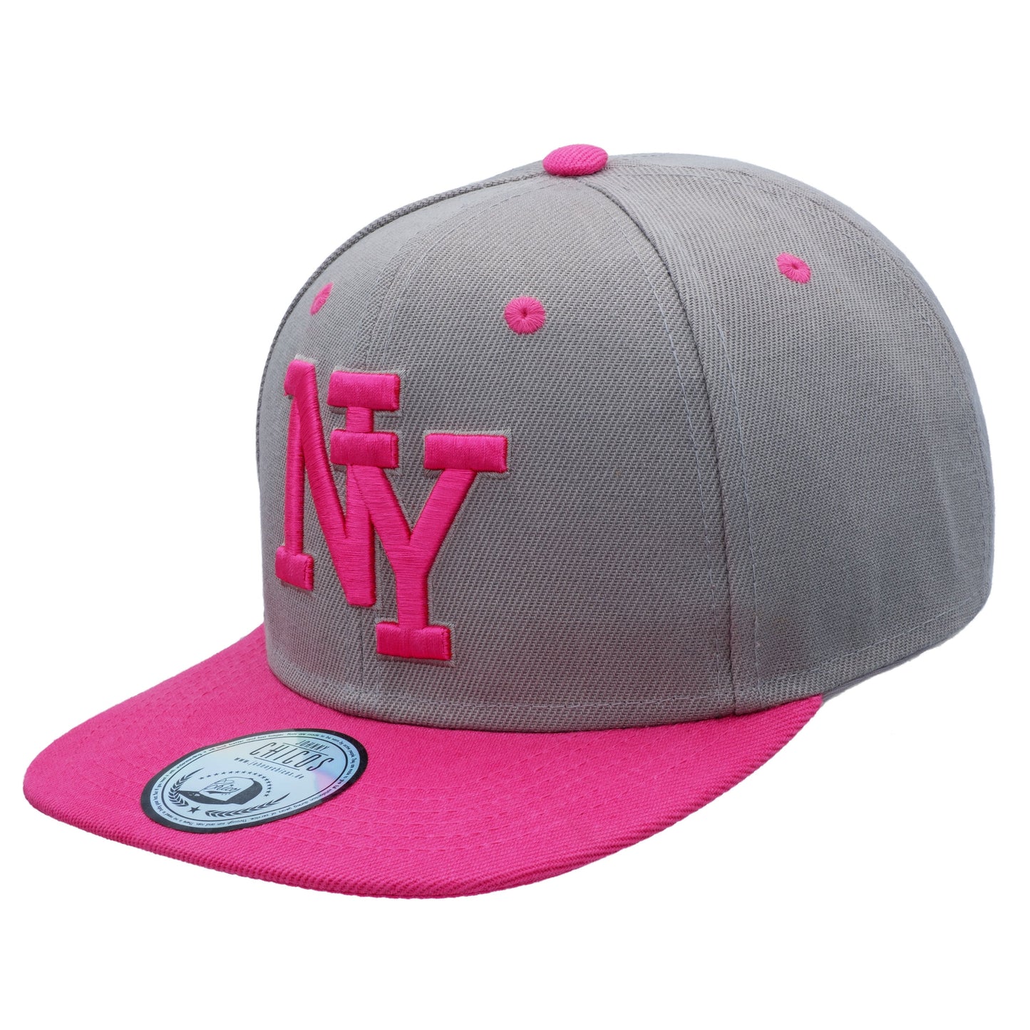 NY Snapback - Grey/Pink